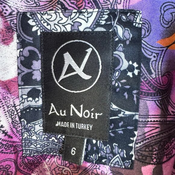 Au Noir Long Sleeve Shirt Paisley Allover Print Mens Size 2XL (6) Flip Cuff - Picture 3 of 5